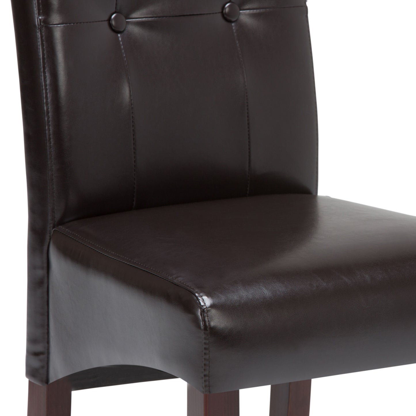 Cosmopolitan - Deluxe Tufted Parson Chair (Set of 2) - Tanners Brown
