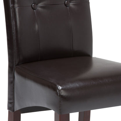 Cosmopolitan - Deluxe Tufted Parson Chair (Set of 2) - Tanners Brown