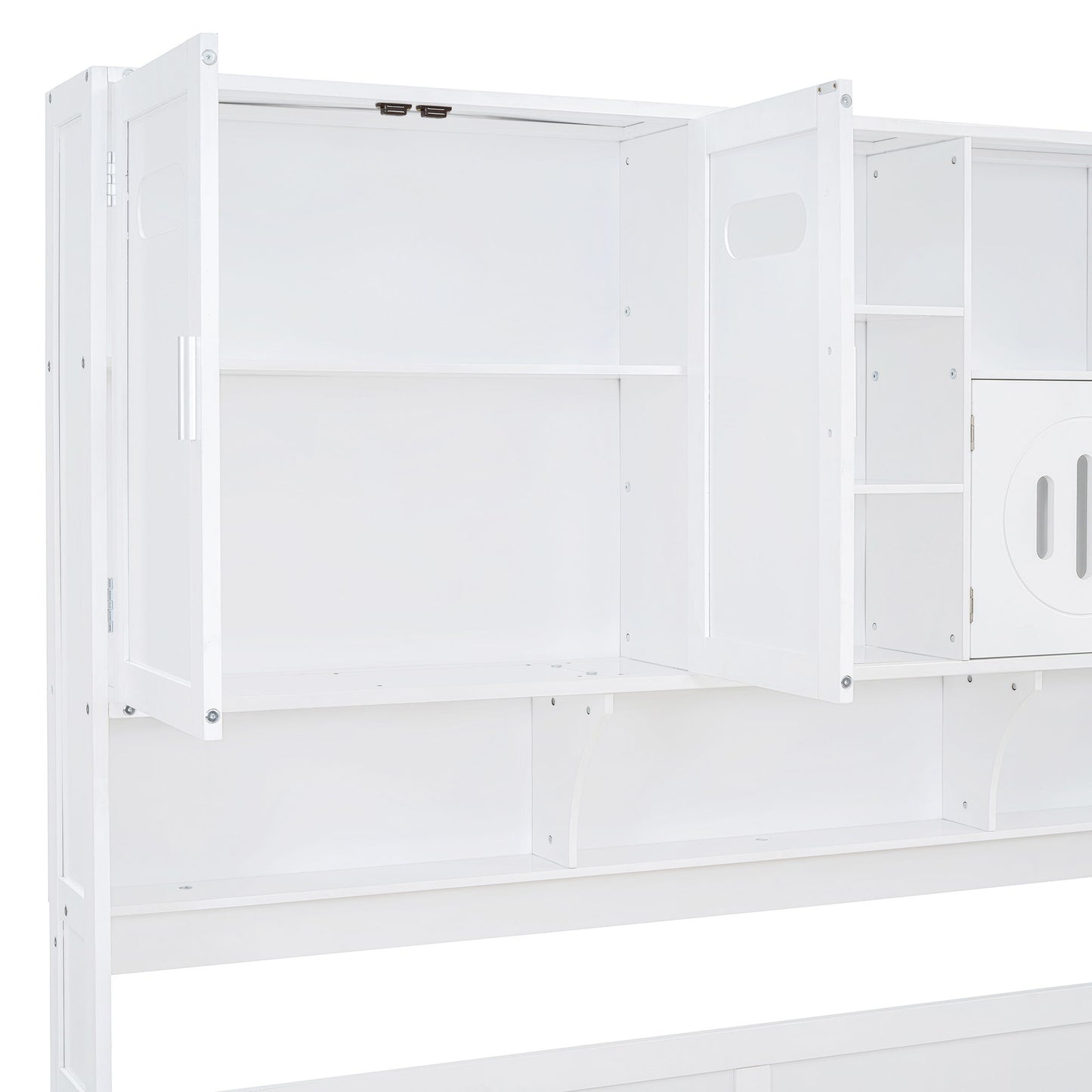 Twin Size Daybed With 2 Drawers And All In One Cabinet And Shelf - White