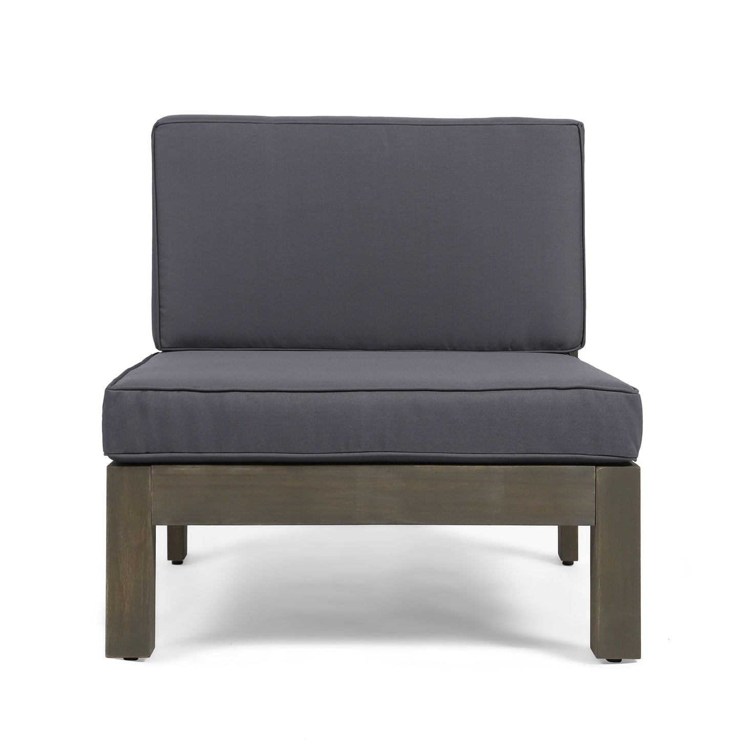 Oana - Contemporary 3 Piece Sofa Set With Water Resistant Cushions - Dark Gray