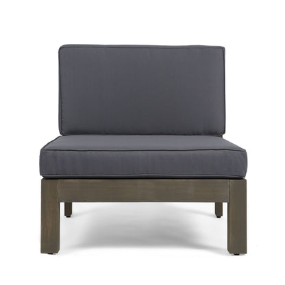 Oana - Contemporary 3 Piece Sofa Set With Water Resistant Cushions - Dark Gray
