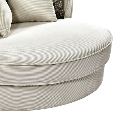 Swivel Accent Barrel Chair With 5 Movable Pillow 360 Degree Swivel Round Sofa Chair For Living Room, Bedroom, Hotel - Beige