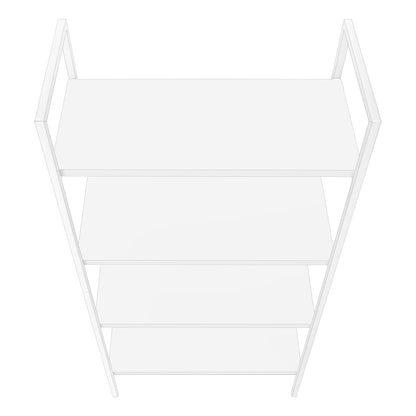 Bookshelf, Bookcase, 4 Tier, Office, Bedroom, Contemporary, Modern - White
