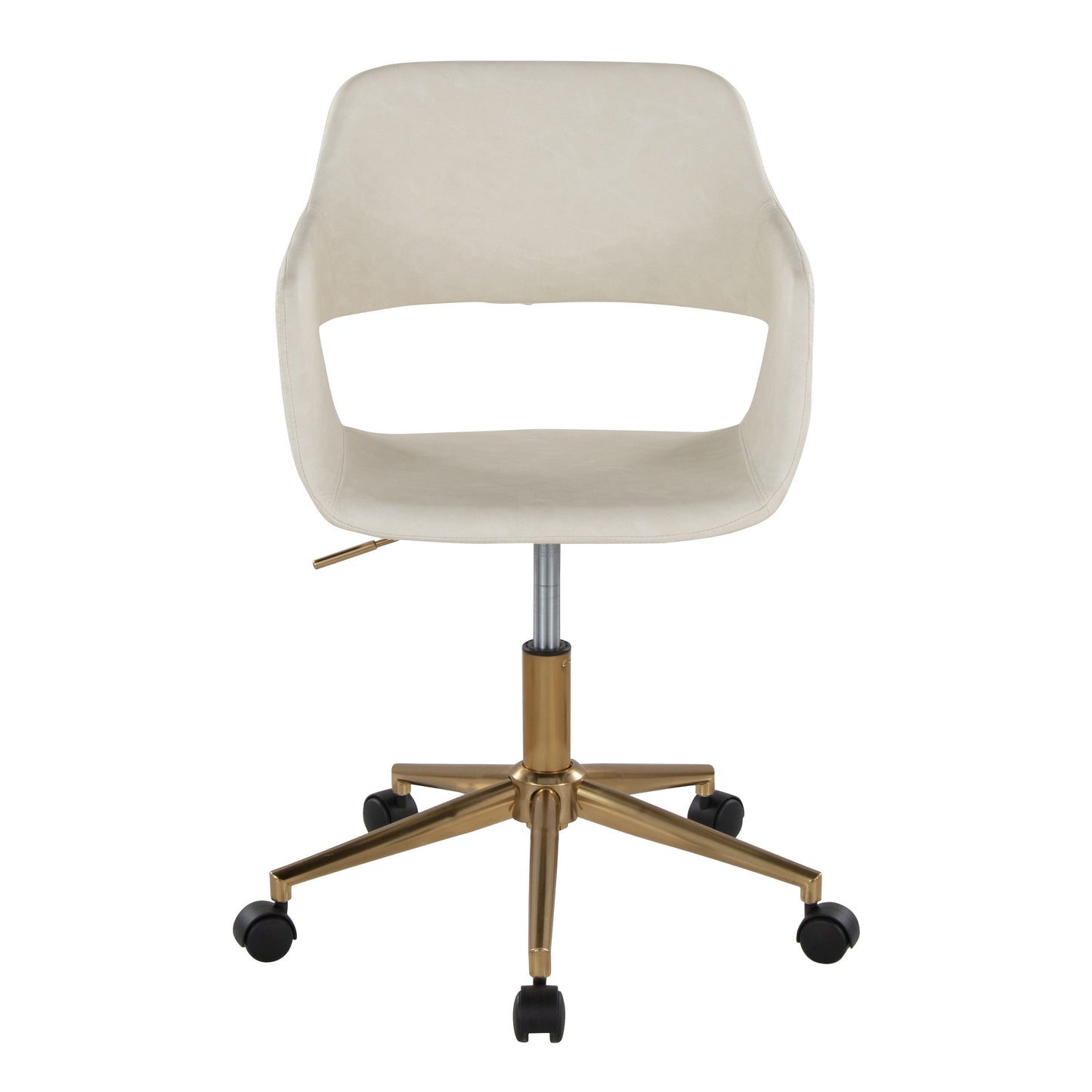Margarite - Contemporary Task Chair - Gold / Cream