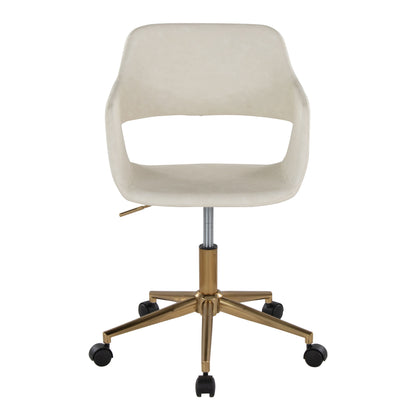 Margarite - Contemporary Task Chair - Gold / Cream