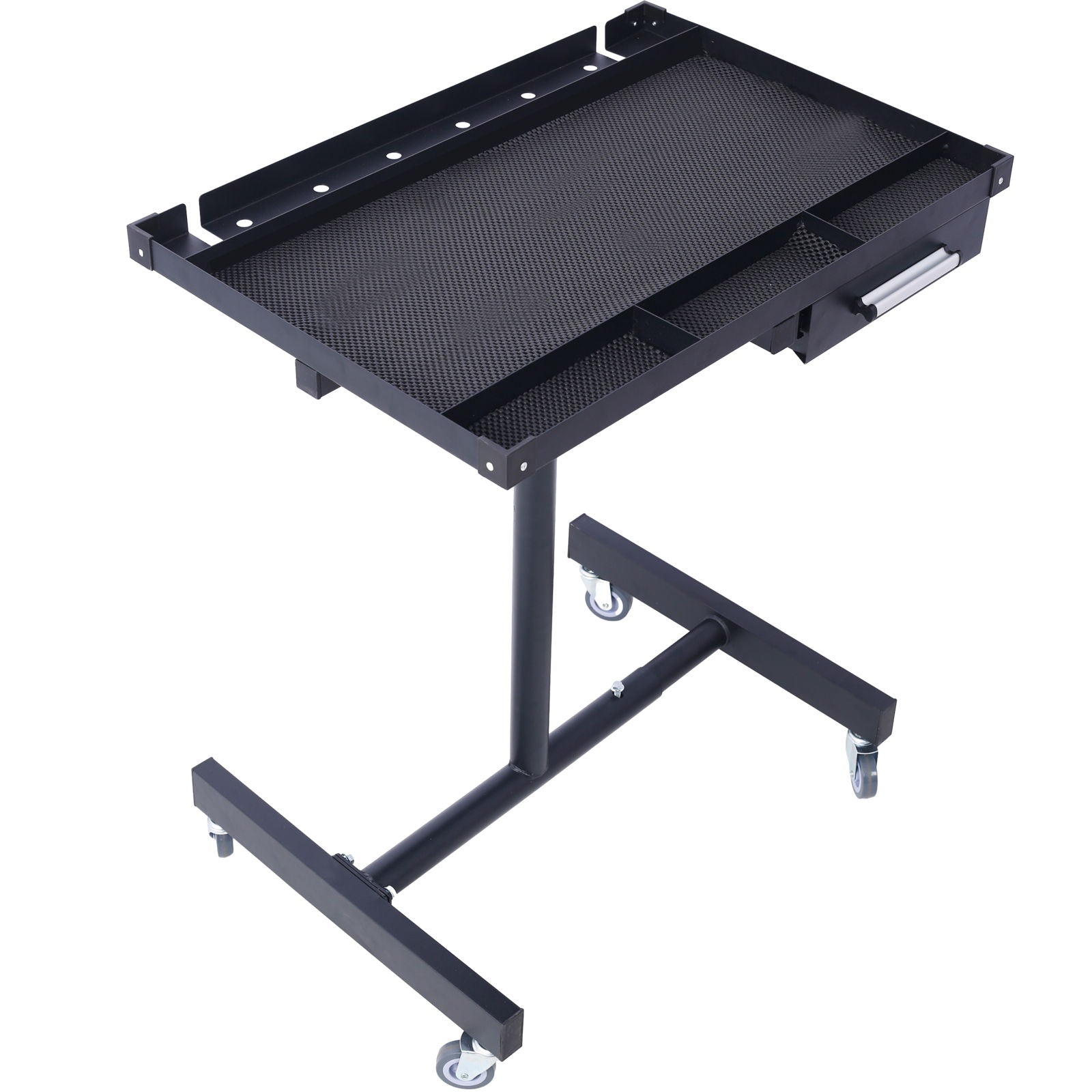 Adjustable Tear Down Work Table With Drawer For Garages, Repair Shops, And Diy, Portable, (4) 2.5