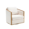 Swivel Barrel Chair, Comfortable Accent Sofa Chair, 360 Degree Swivel - Beige