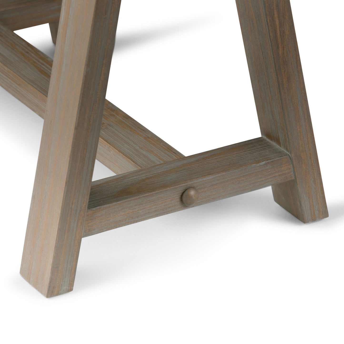 Sawhorse - Writing Desk - Distressed Gray
