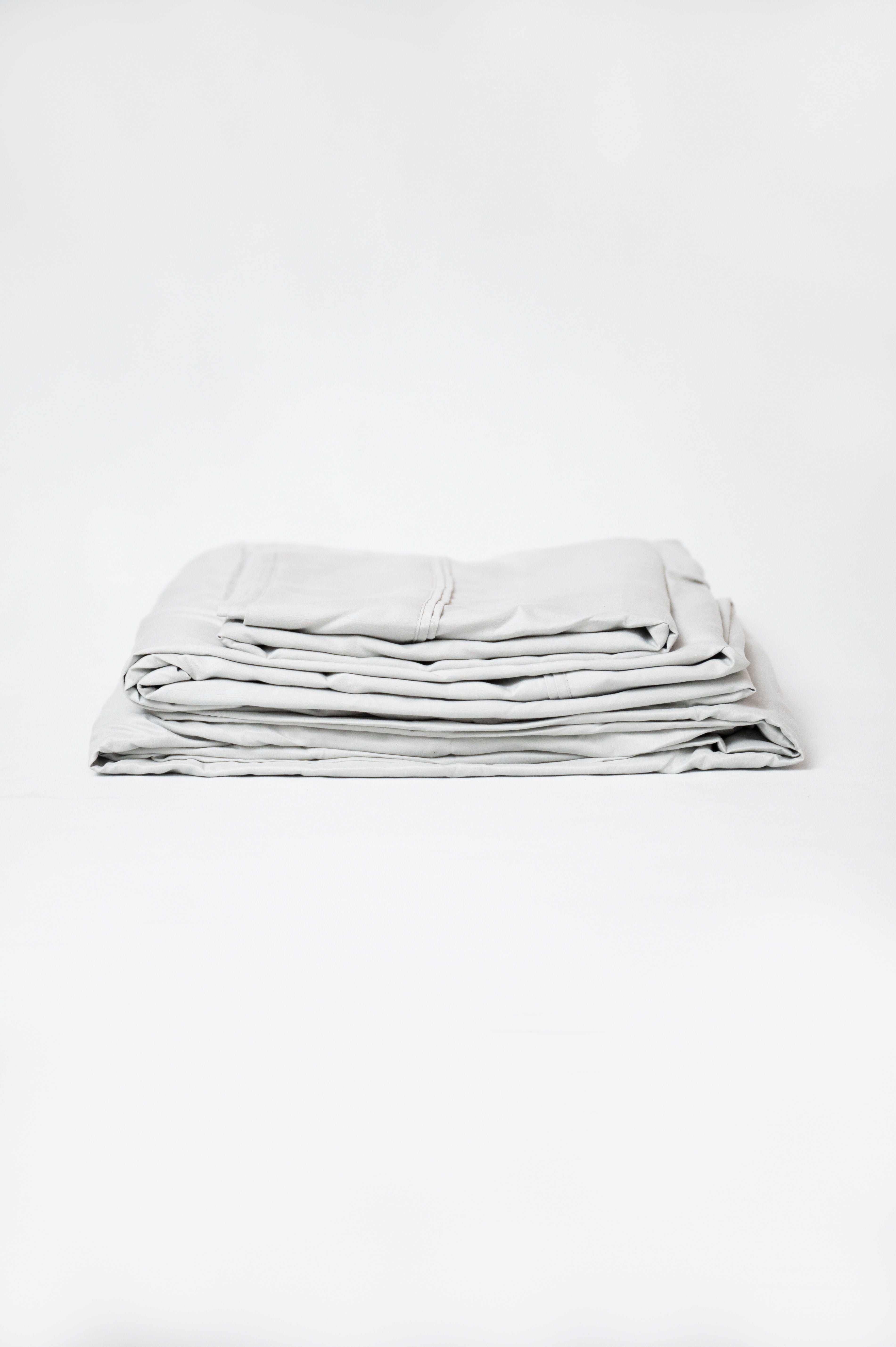 4 Piece Twin Bamboo Hypoallergenic Sheet Set - Pewter