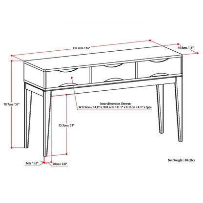 Harper - Console Sofa Table - Black
