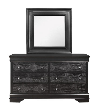 Shaker - Crocodile Metallic Dresser - Gray