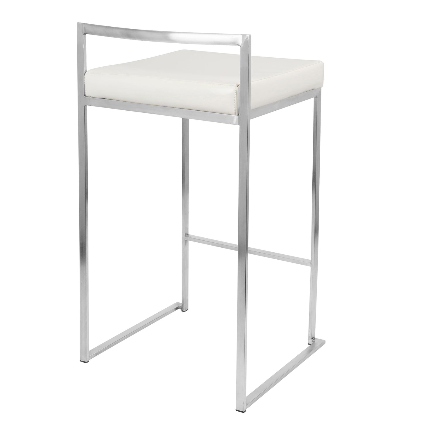 Fuji - Contemporary, Stackable Counter Stool (Set of 3) - White