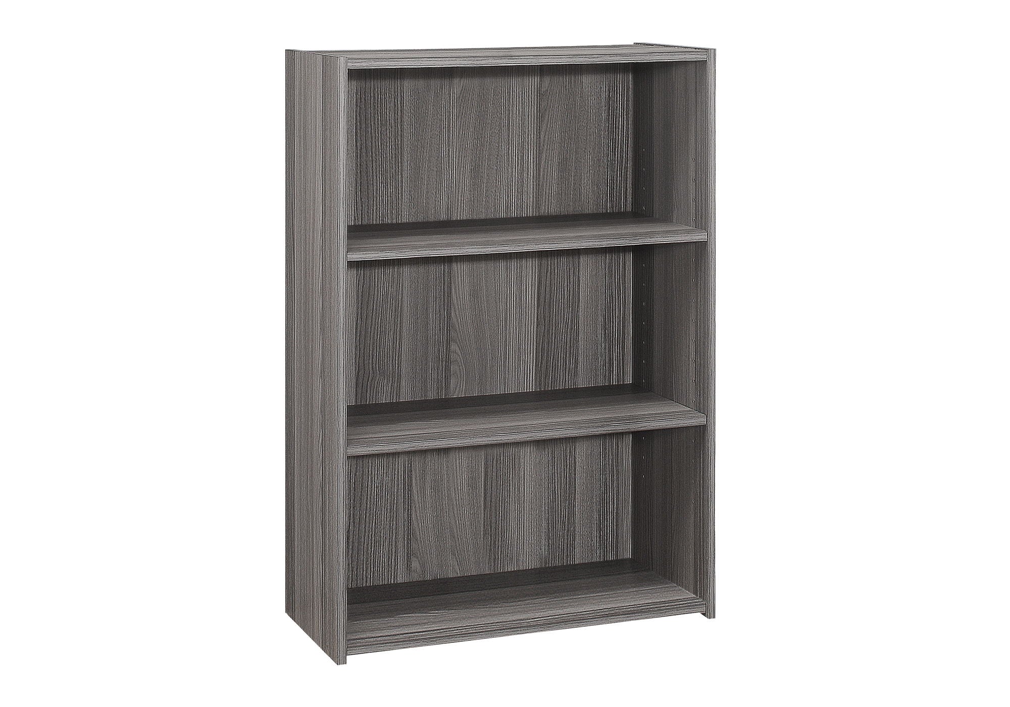 Bookshelf, Bookcase, 4 Tier, For Office, Transitional - Gray