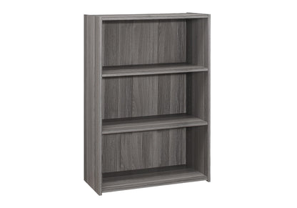 Bookshelf, Bookcase, 4 Tier, For Office, Transitional - Gray
