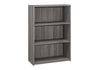 Bookshelf, Bookcase, 4 Tier, For Office, Transitional - Gray