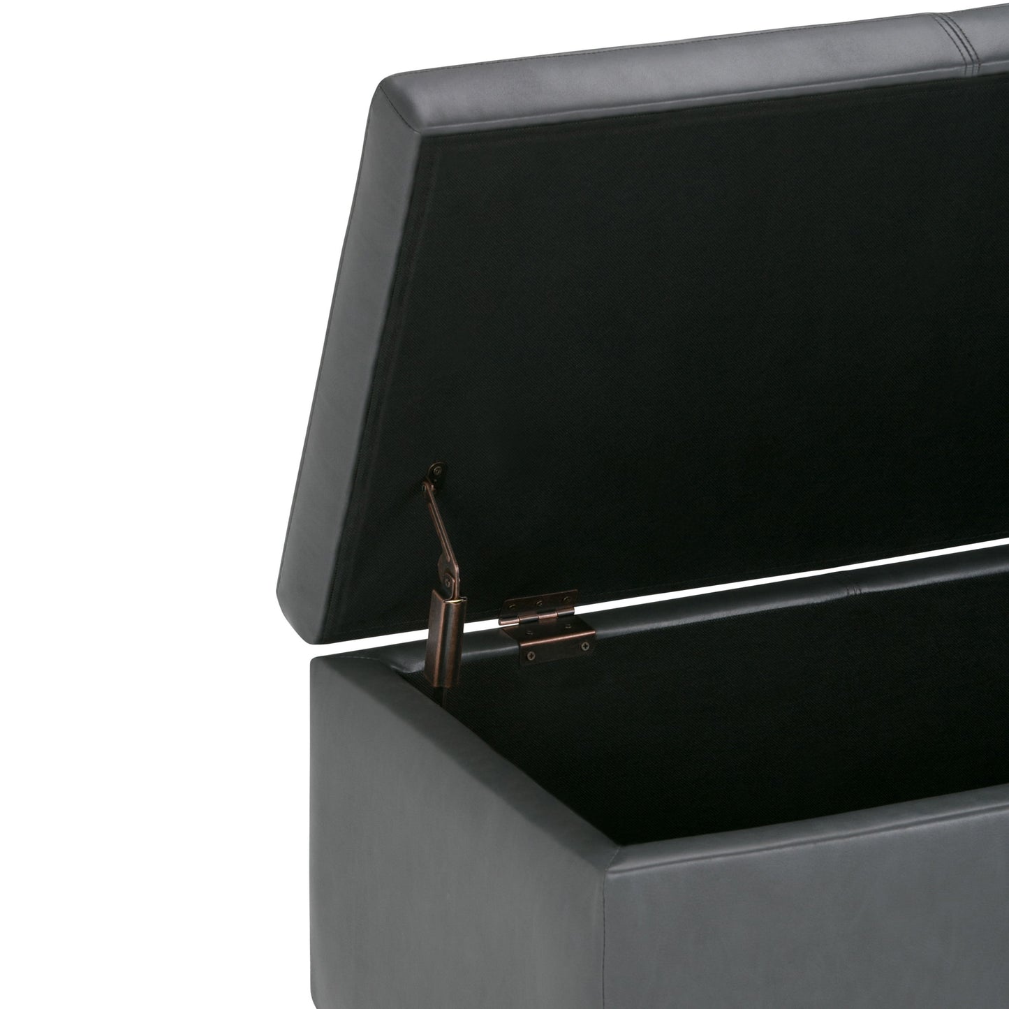 Avalon - Storage Ottoman Bench - Stone Gray