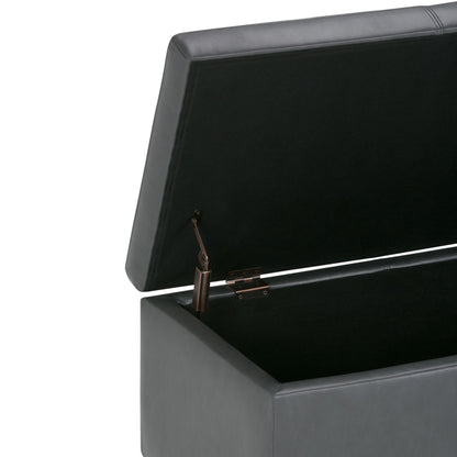 Avalon - Storage Ottoman Bench - Stone Gray