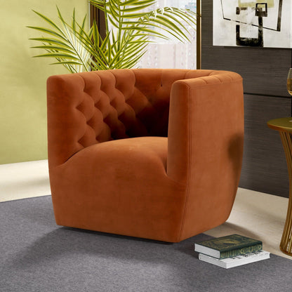 Delaney - Swivel Chair - Burnt Orange