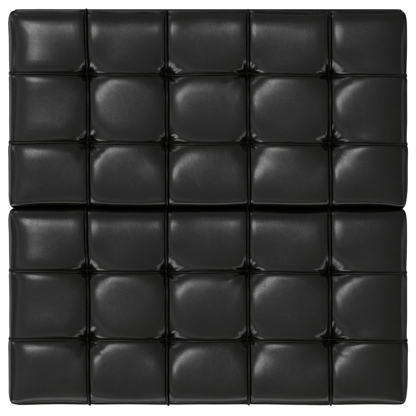 Harrison - Small Square Coffee Table Storage Ottoman - Black