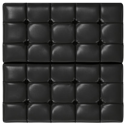 Harrison - Small Square Coffee Table Storage Ottoman - Black