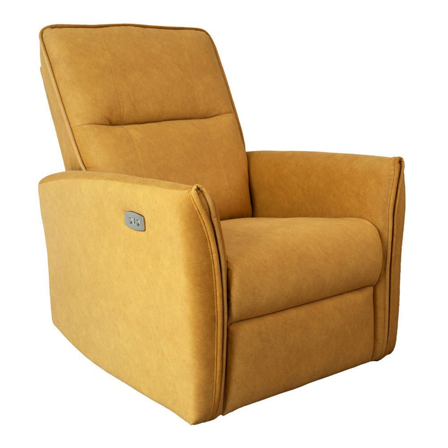 Asheville - Suede Recliner Chair - Dark Yellow