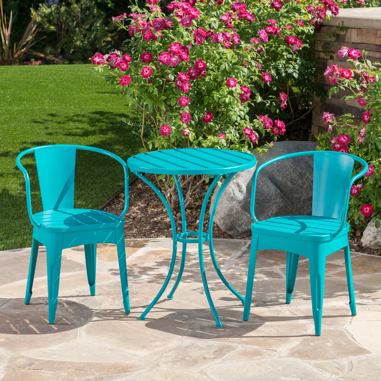Colmar - 3 Piece Metal Set - Teal