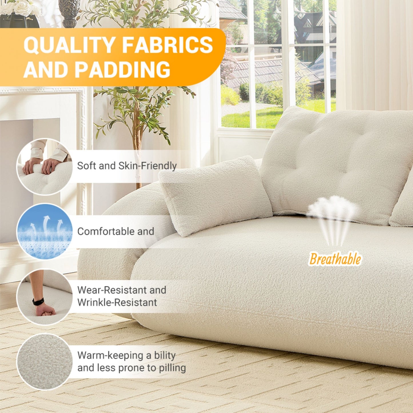 Human Dog Bed, Lazy Sofa Couch, Multifunctional Foldable Sofa Bed, 3 In 1 Teddy Fabric Sleeper Sofa Bed For Living Room Guest Bed, Playroom - Beige