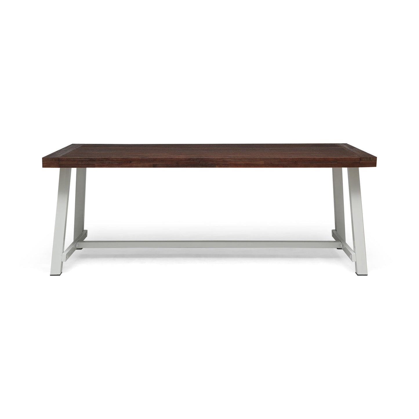 Equilibrium - Outdoor Dining Table With Slat Top - Dark Brown
