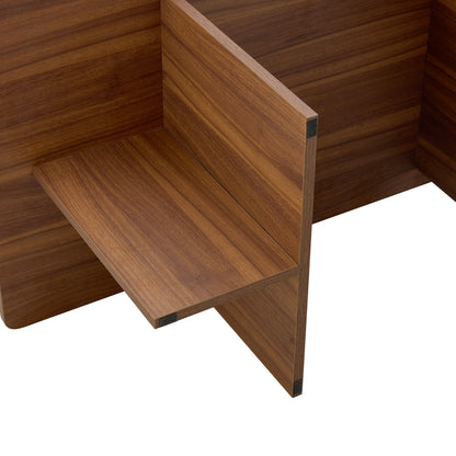 Modern Triangular Support Tea Table, Lightweight And Stable, Perfectly Integrating Nature And Industry - Walnut