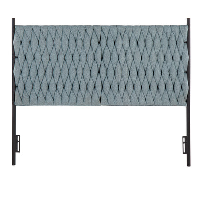 Braided Matisse - Queen Size Headboard - Black / Blue
