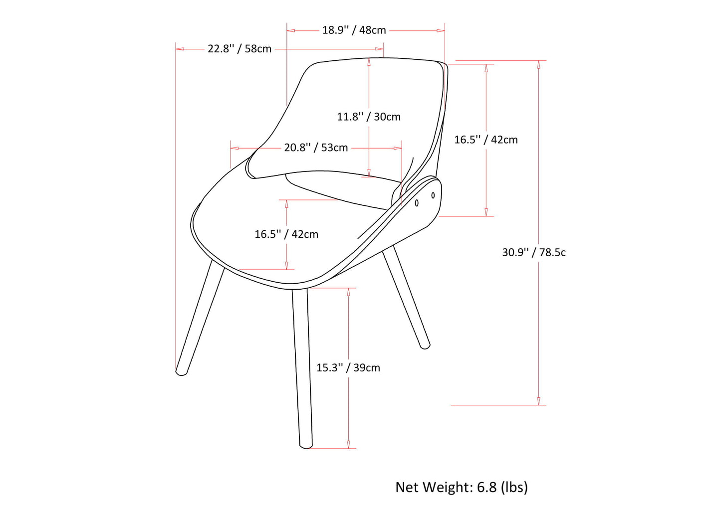 Malden - Bentwood Dining Chair - Denim Blue