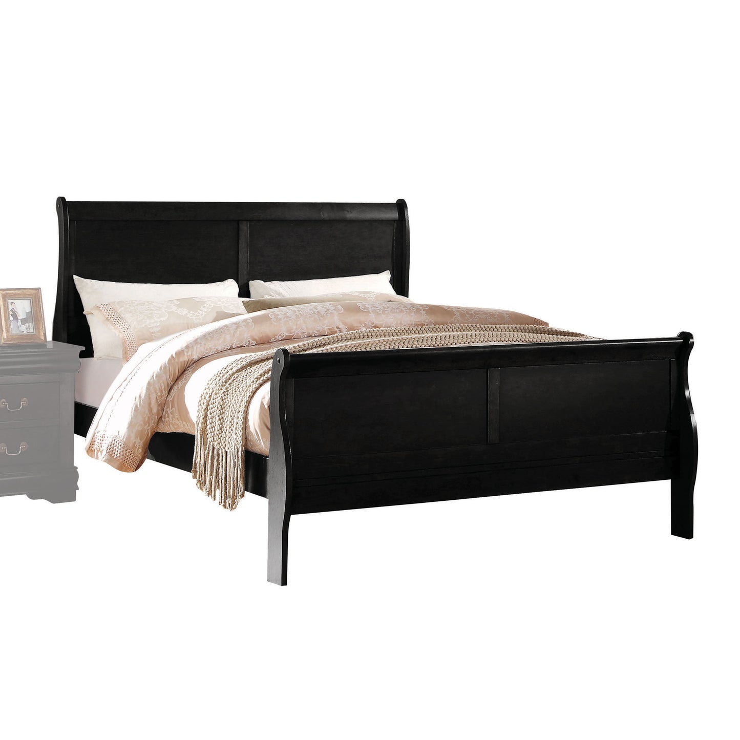 Louis Philippe - 2 Piece Eastern King Bedroom Set - Black