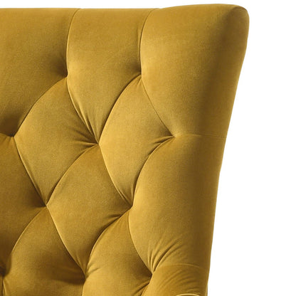 Farren - Velvet Side Chair (Set of 2) - Espresso / Yellow