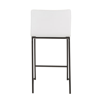 Mara - Contemporary Counter Stool (Set of 2) - Black / White