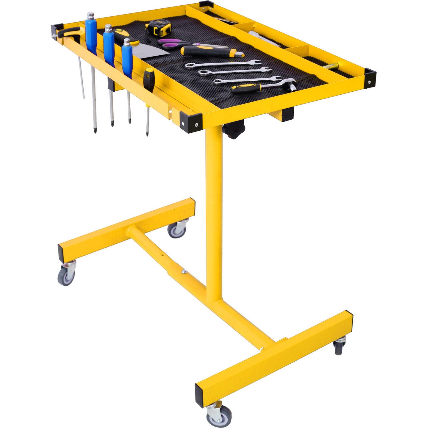 Adjustable Work Table With Drawer - Yellow / Black