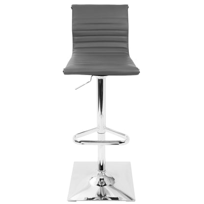 Masters - Contemporary Adjustable Barstool With Swivel - Gray