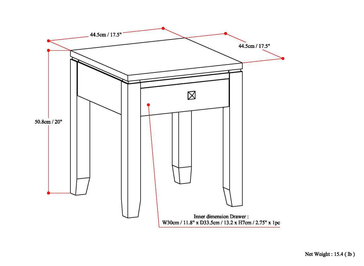 Cosmopolitan - End Table - Mahogany Brown