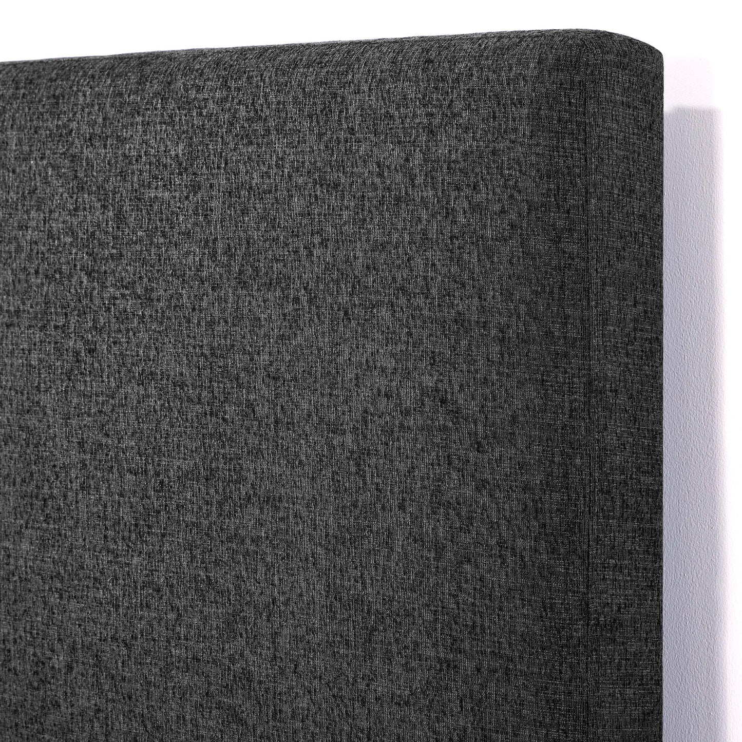 King Size Upholstered Platform Bed - Charcoal Gray