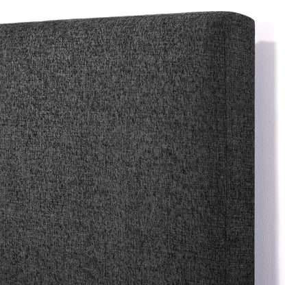 King Size Upholstered Platform Bed - Charcoal Gray