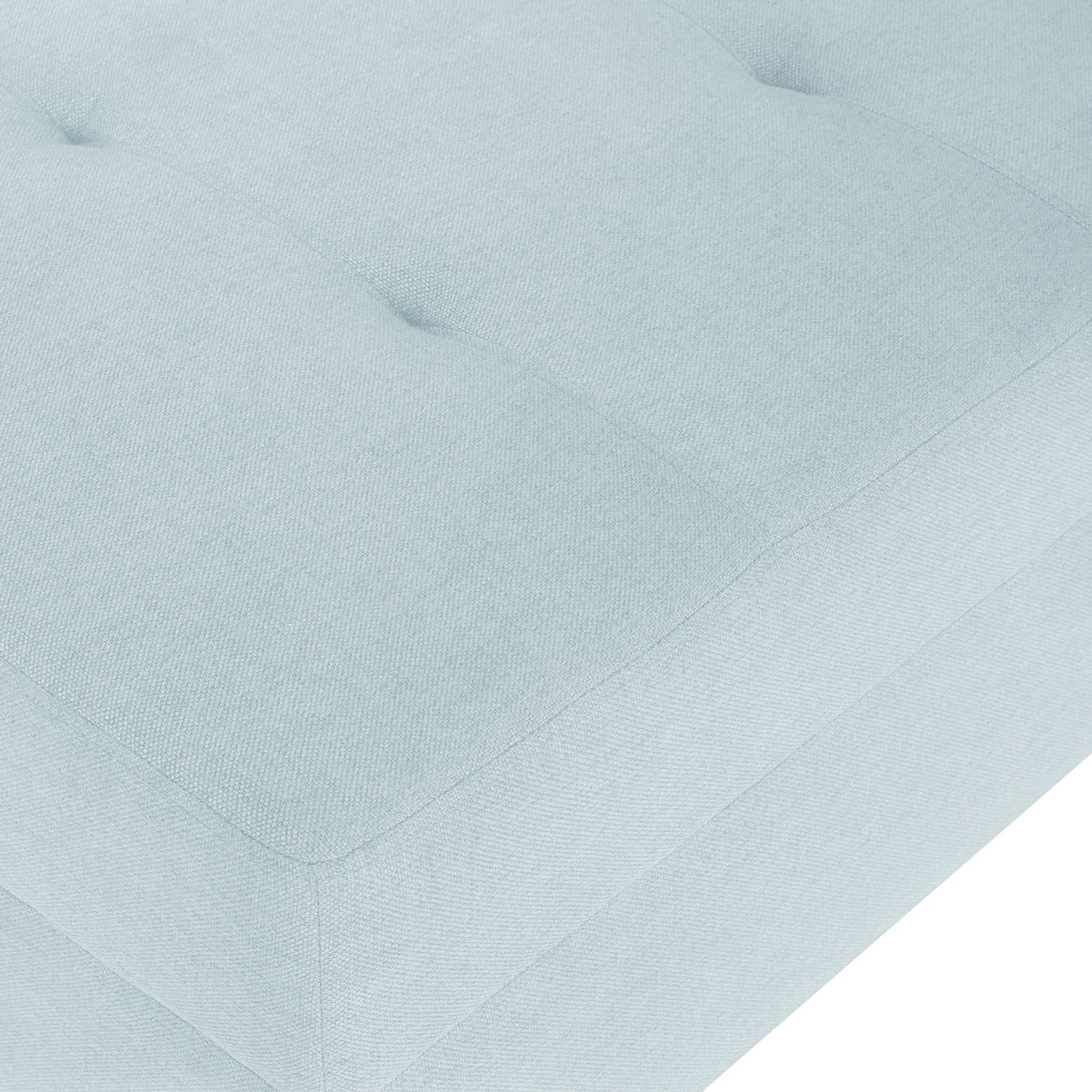 Classic Ottoman With Cushioned Top - Blue