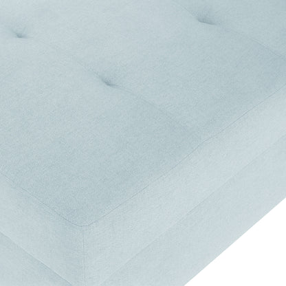 Classic Ottoman With Cushioned Top - Blue