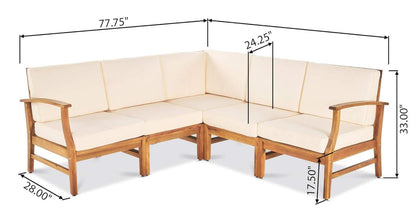 Perla - 6 Pieces Sofa Set - Cream