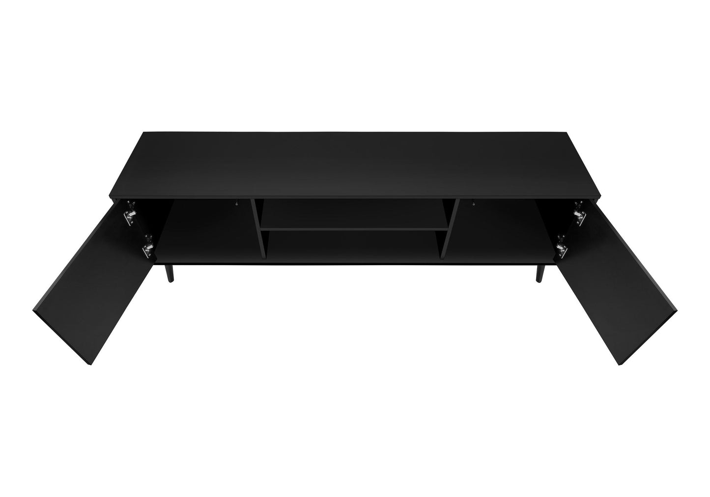 TV Stand, Console, Media Entertainment Center, Storage Cabinet, Modern Design - Black
