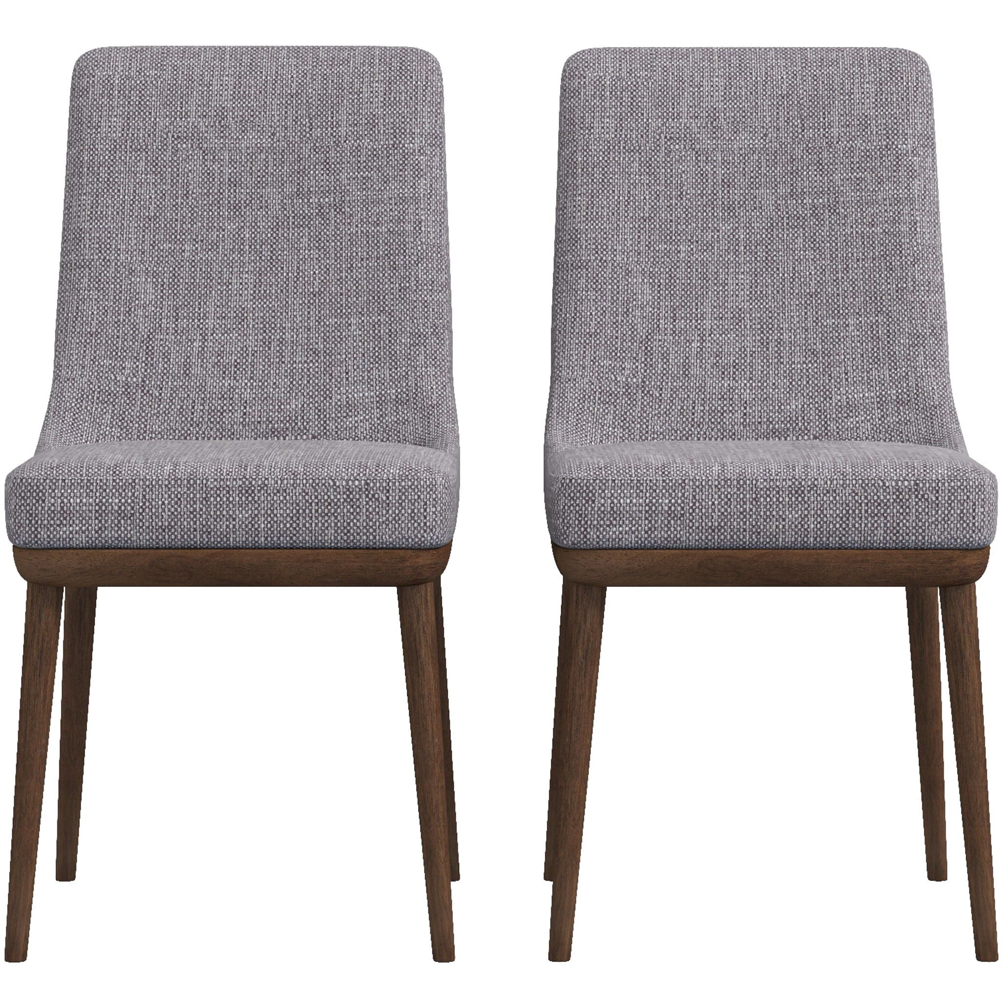 Kate - Mid-Century Modern Dining Chair (Set of 2) - Fabric - Gray