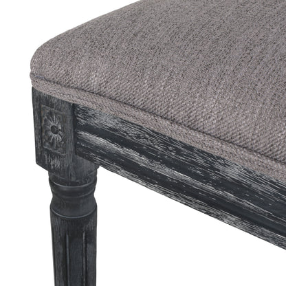 French Country Style Dining Chair Set With Upholstered Seats And Weathered - Gray