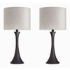 Lenuxe - Contemporary Table Lamp (Set of 2) - Oil Rubbed Bronze / Natural