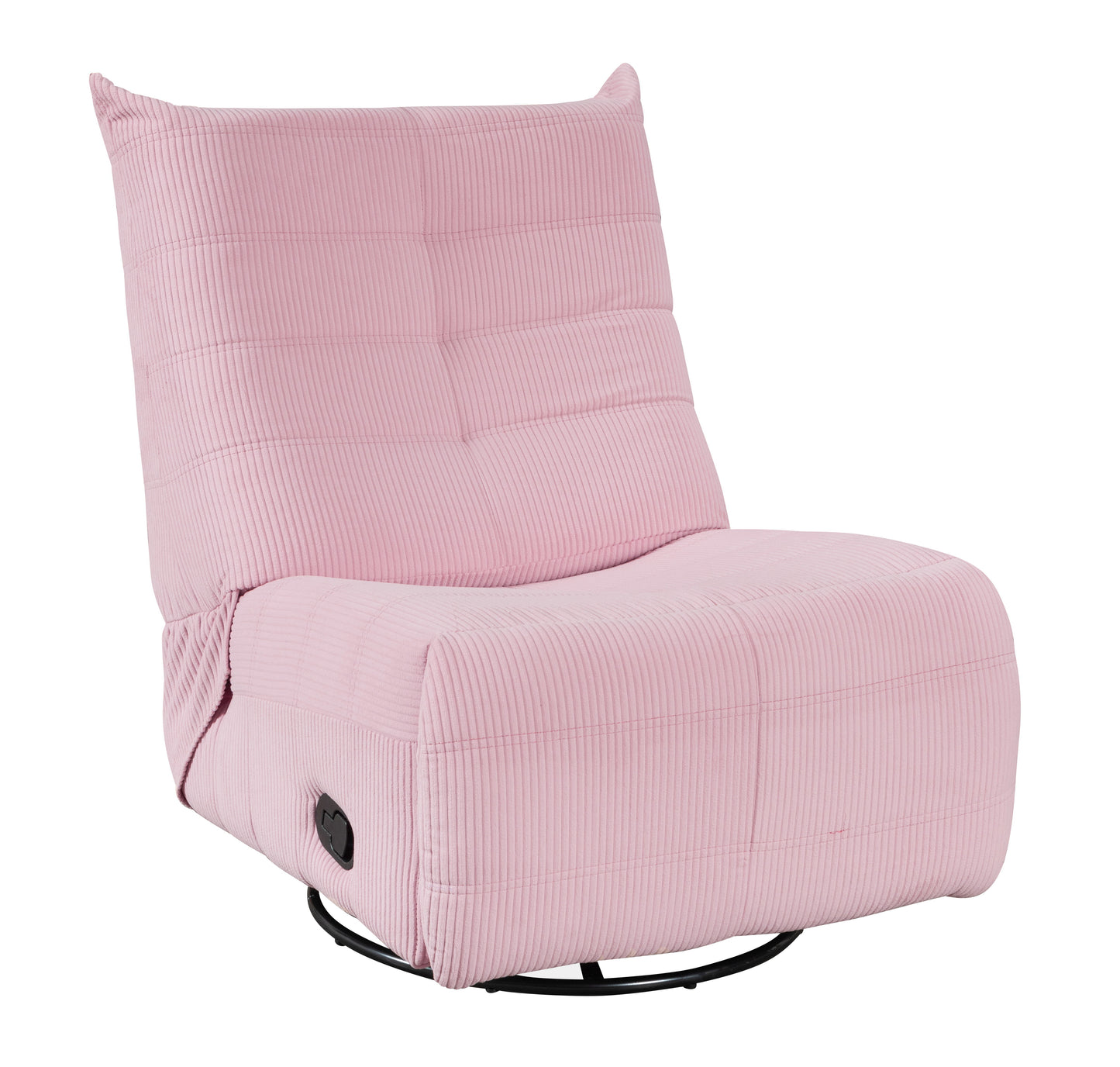 Georgena - Corduroy Swivel Glider Recliner - Pink