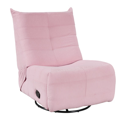 Georgena - Corduroy Swivel Glider Recliner - Pink