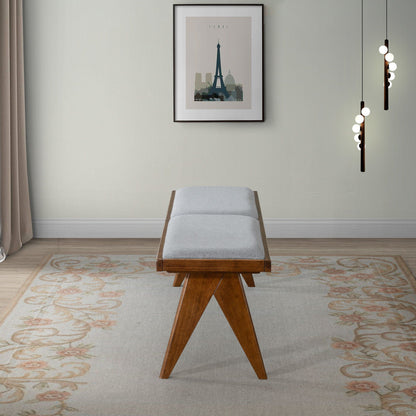 Keira - Bench - Brown / Light Gray