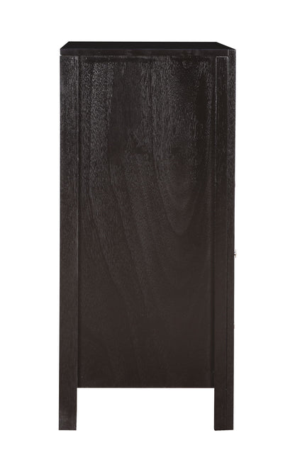 Elegant Transitional Media Chest - Black